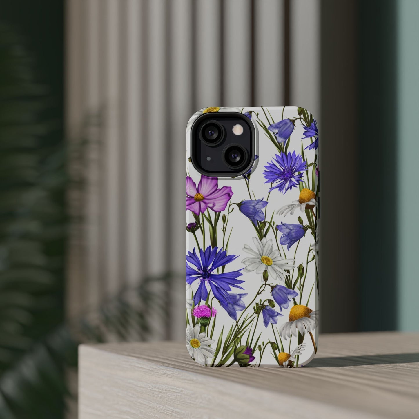 Wildflower Meadow MagSafe Case – Purple, Blue, and White Floral Design - BOGO Cases