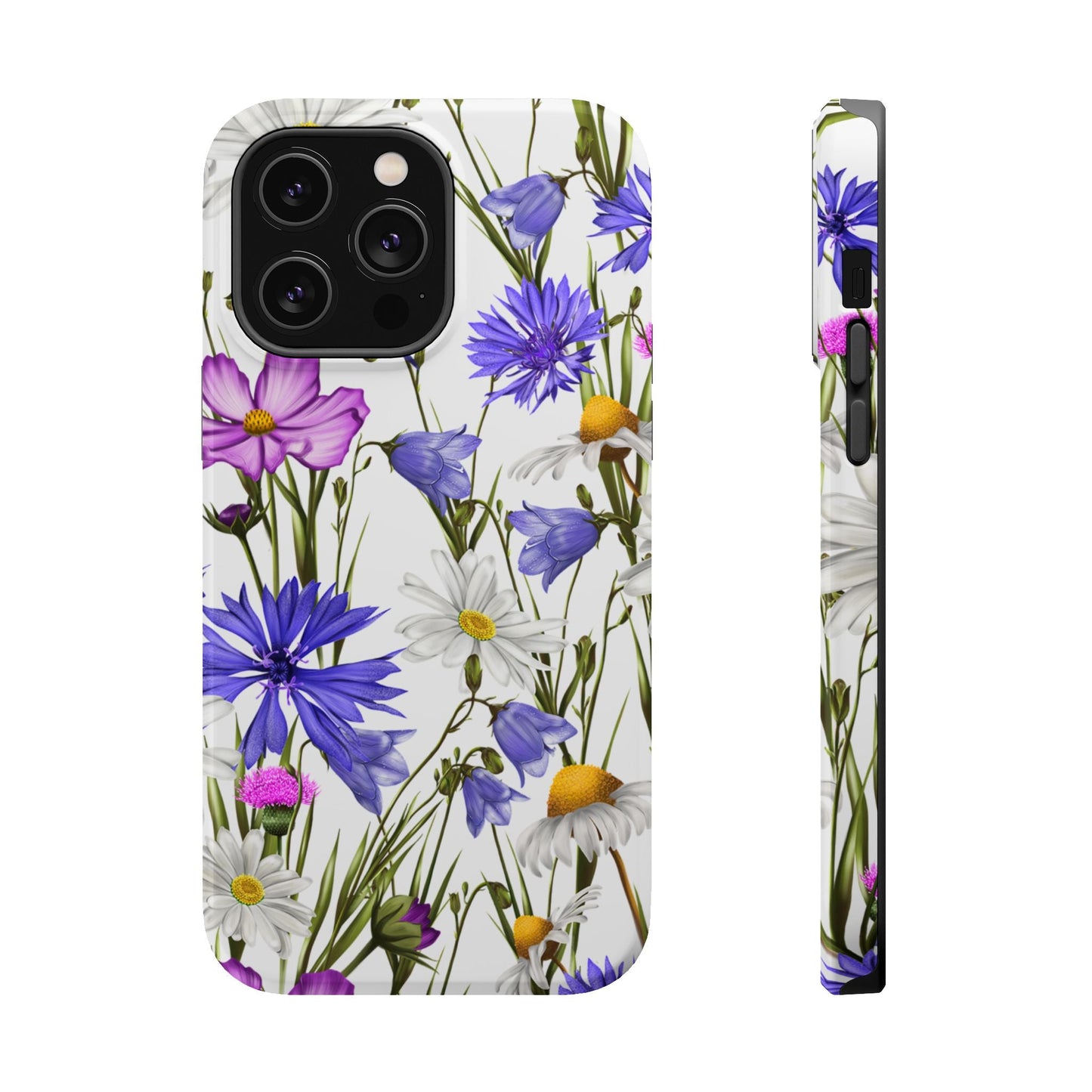 Wildflower Meadow MagSafe Case – Purple, Blue, and White Floral Design - BOGO Cases