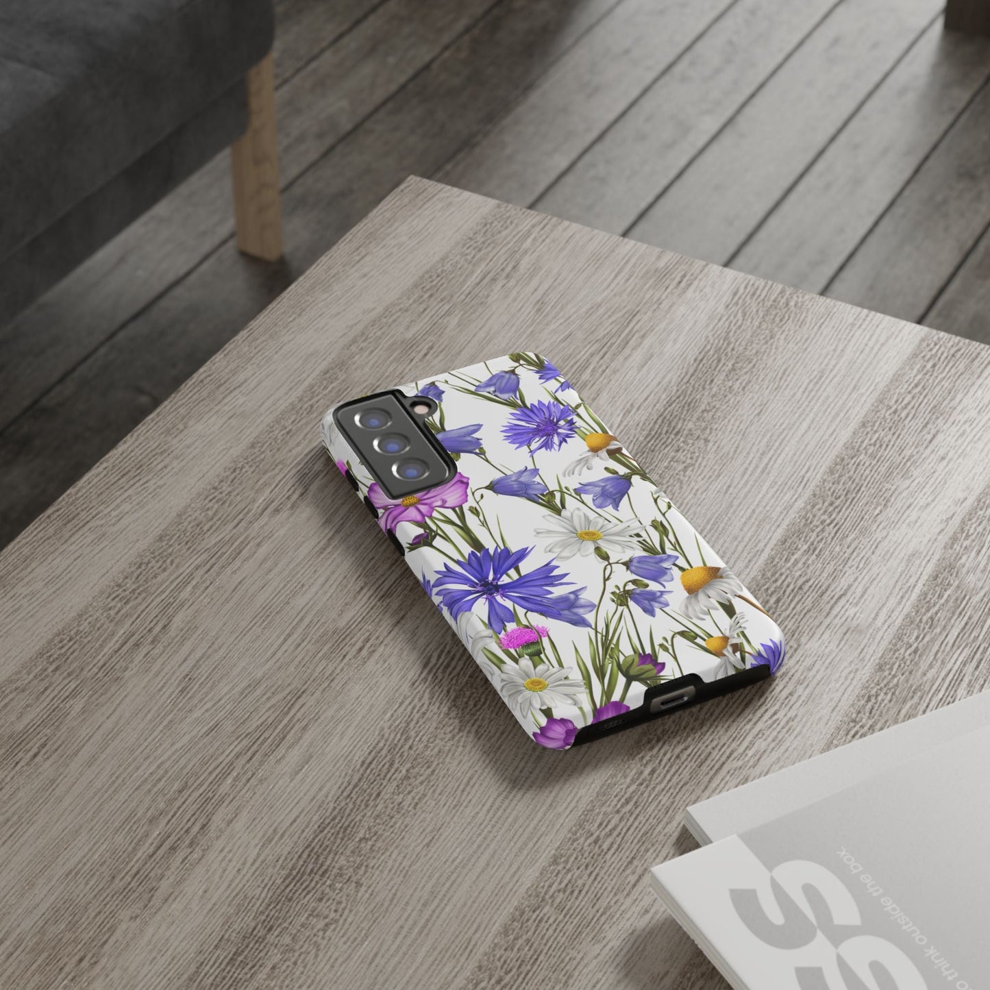 Wildflower Meadow Samsung Galaxy Case – Purple, Blue, and White Floral Design - BOGO Cases