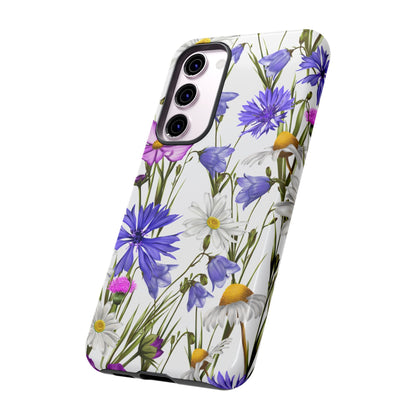 Wildflower Meadow Samsung Galaxy Case – Purple, Blue, and White Floral Design - BOGO Cases