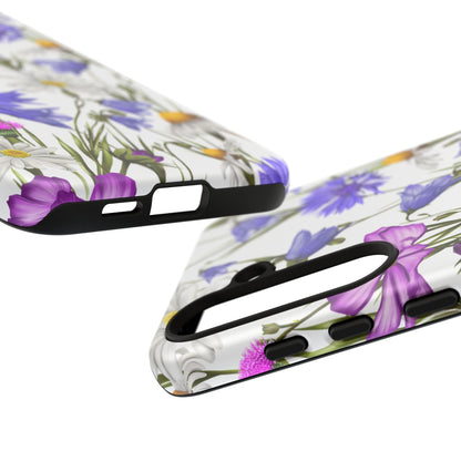 Wildflower Meadow Samsung Galaxy Case – Purple, Blue, and White Floral Design - BOGO Cases