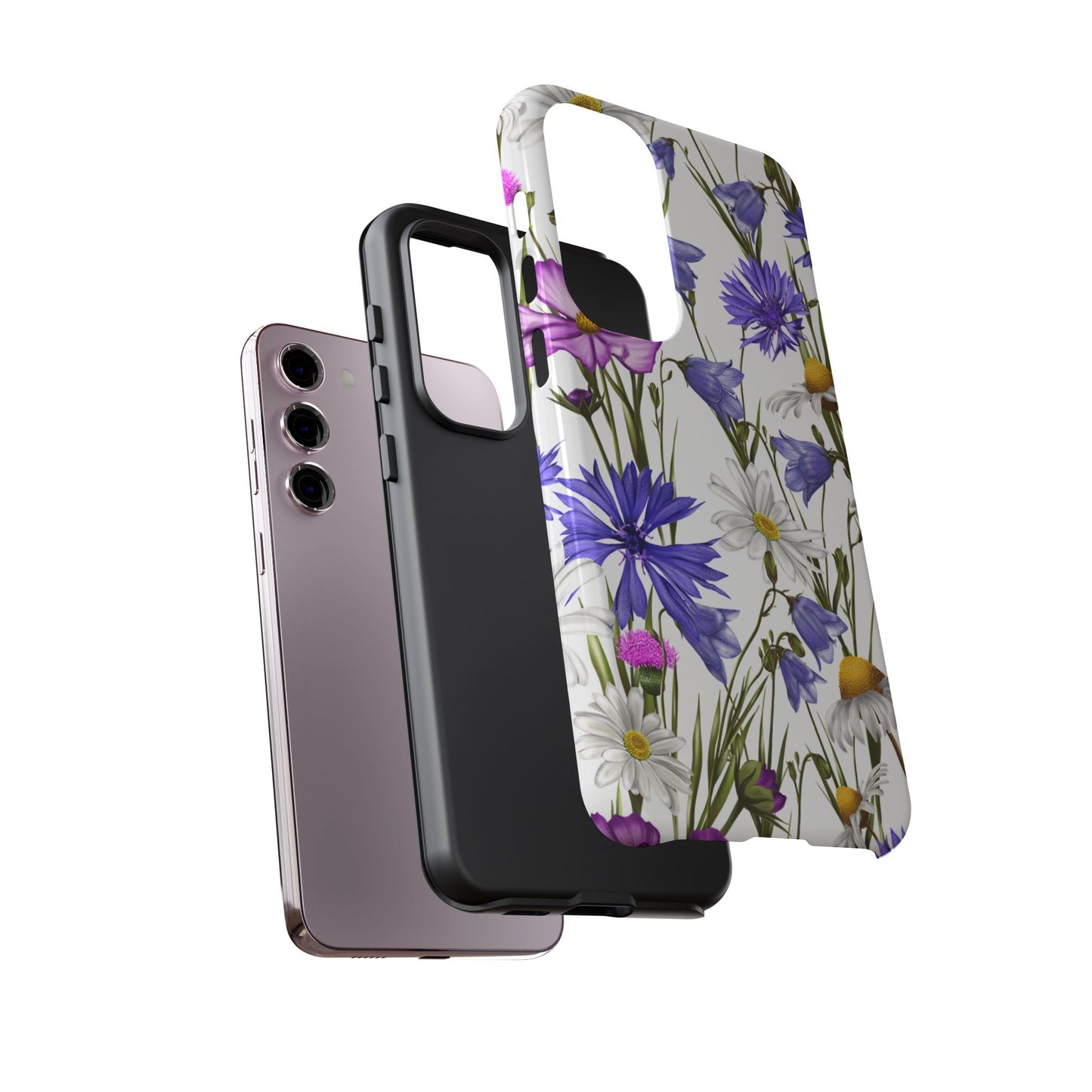 Wildflower Meadow Samsung Galaxy Case – Purple, Blue, and White Floral Design - BOGO Cases