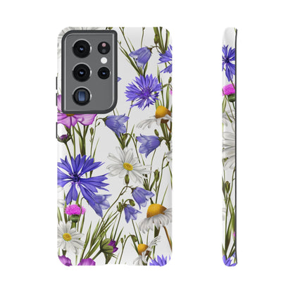 Wildflower Meadow Samsung Galaxy Case – Purple, Blue, and White Floral Design - BOGO Cases
