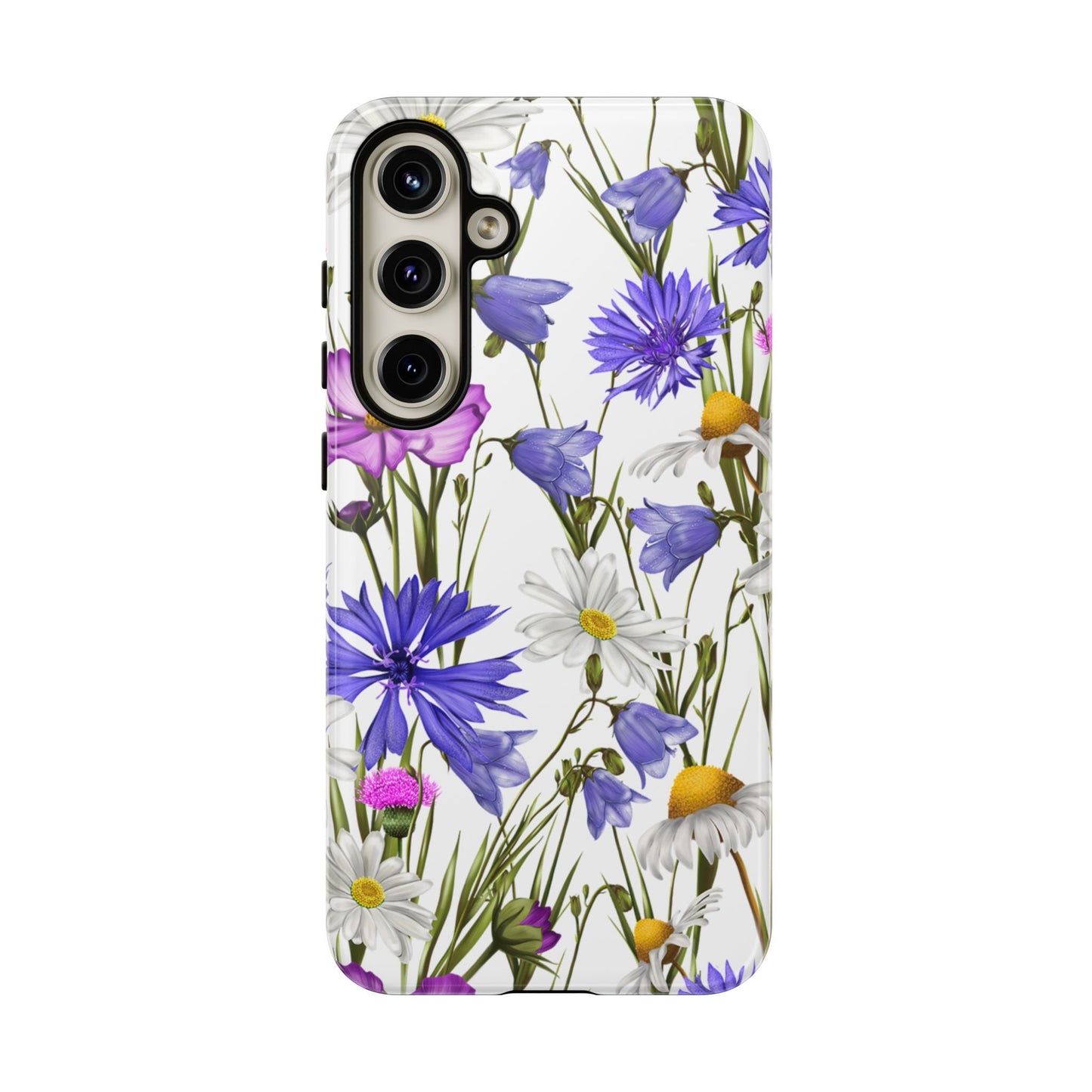 Wildflower Meadow Samsung Galaxy Case – Purple, Blue, and White Floral Design - BOGO Cases