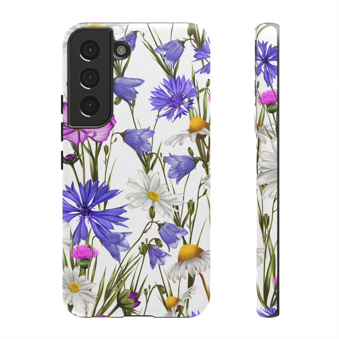 Wildflower Meadow Samsung Galaxy Case – Purple, Blue, and White Floral Design - BOGO Cases
