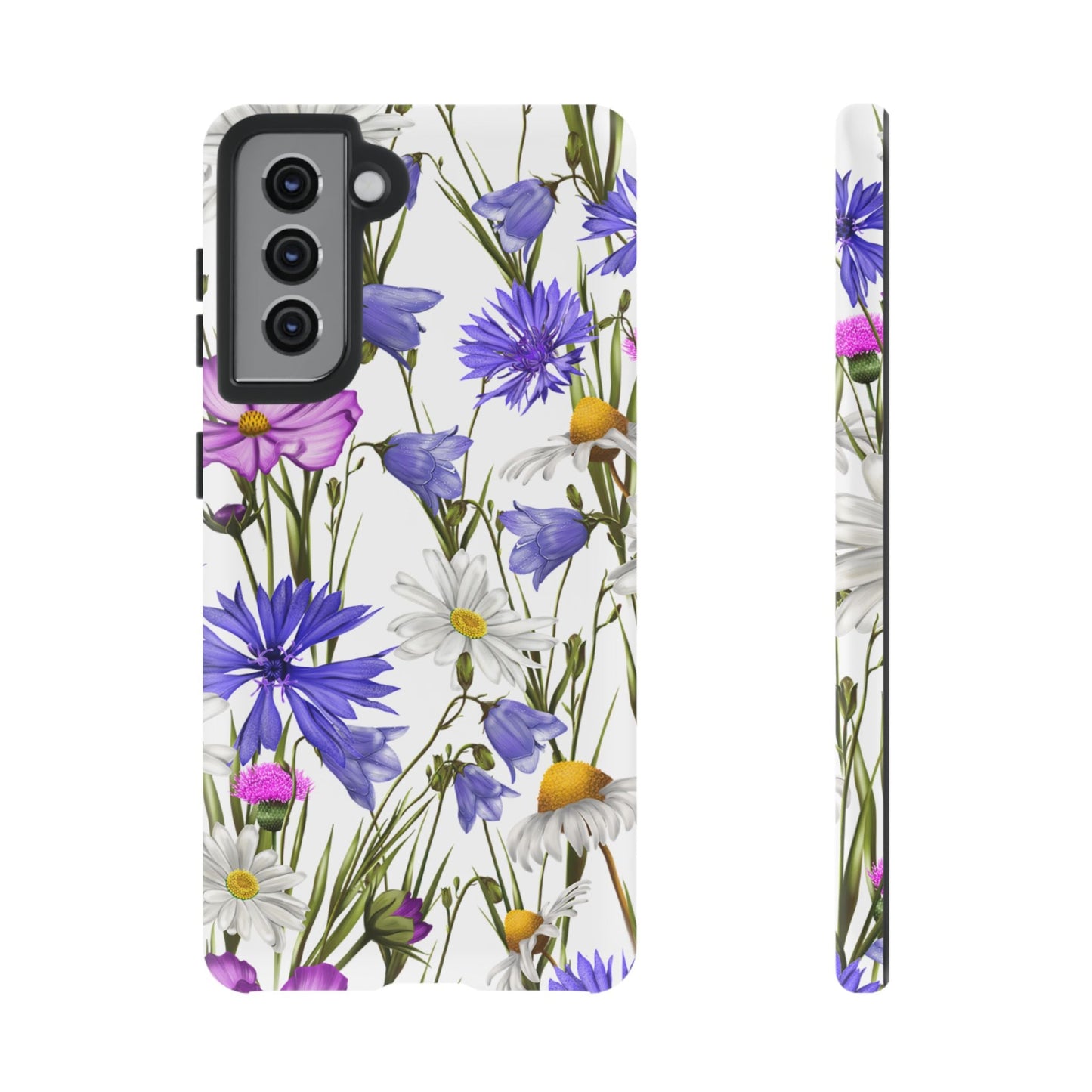 Wildflower Meadow Samsung Galaxy Case – Purple, Blue, and White Floral Design - BOGO Cases