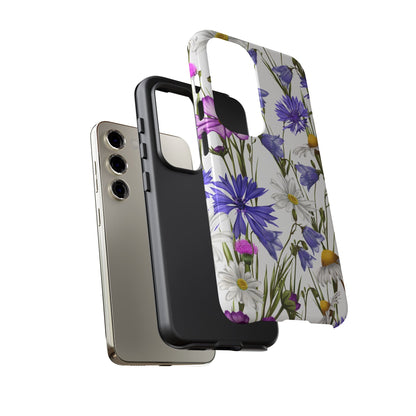Wildflower Meadow Samsung Galaxy Case – Purple, Blue, and White Floral Design - BOGO Cases