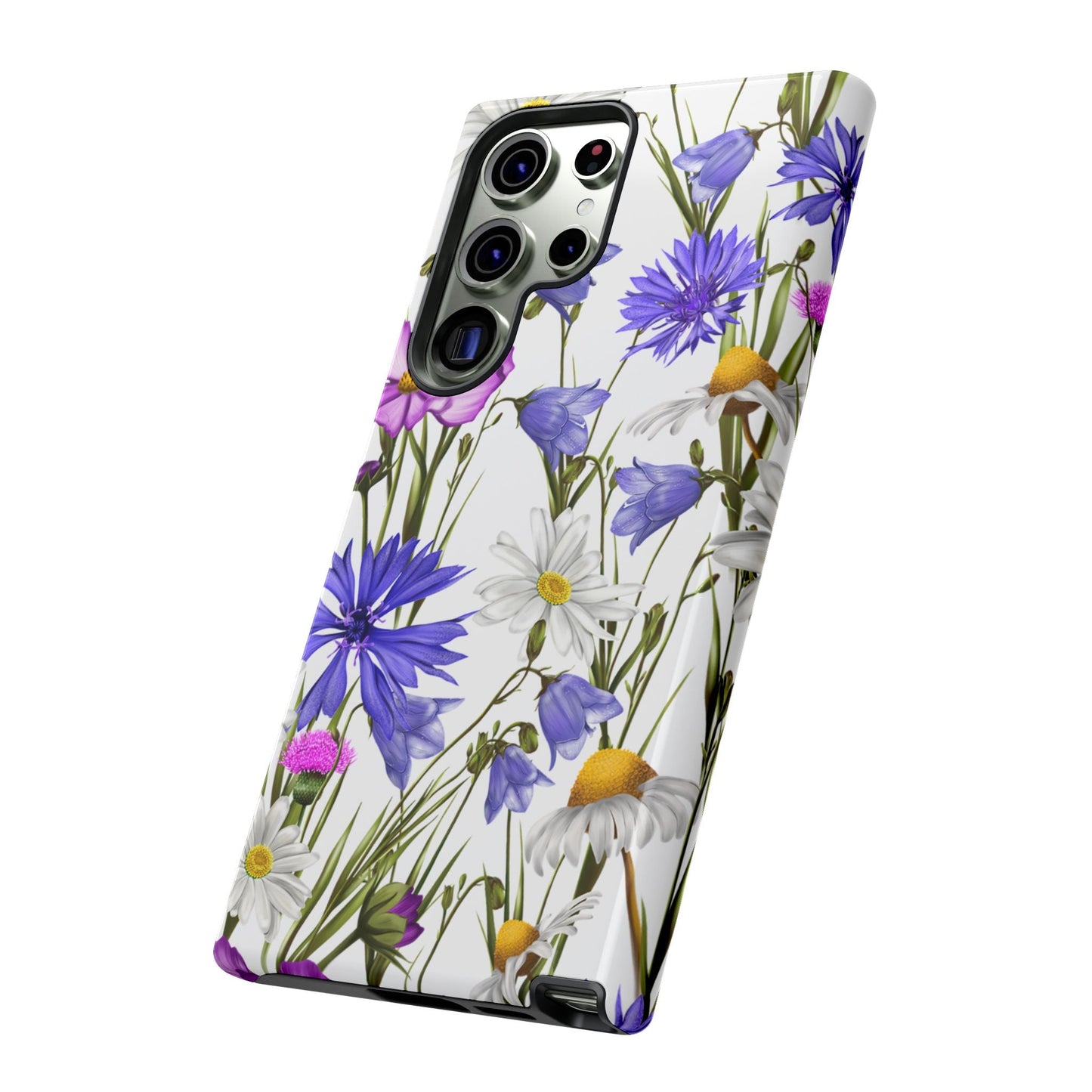 Wildflower Meadow Samsung Galaxy Case – Purple, Blue, and White Floral Design - BOGO Cases