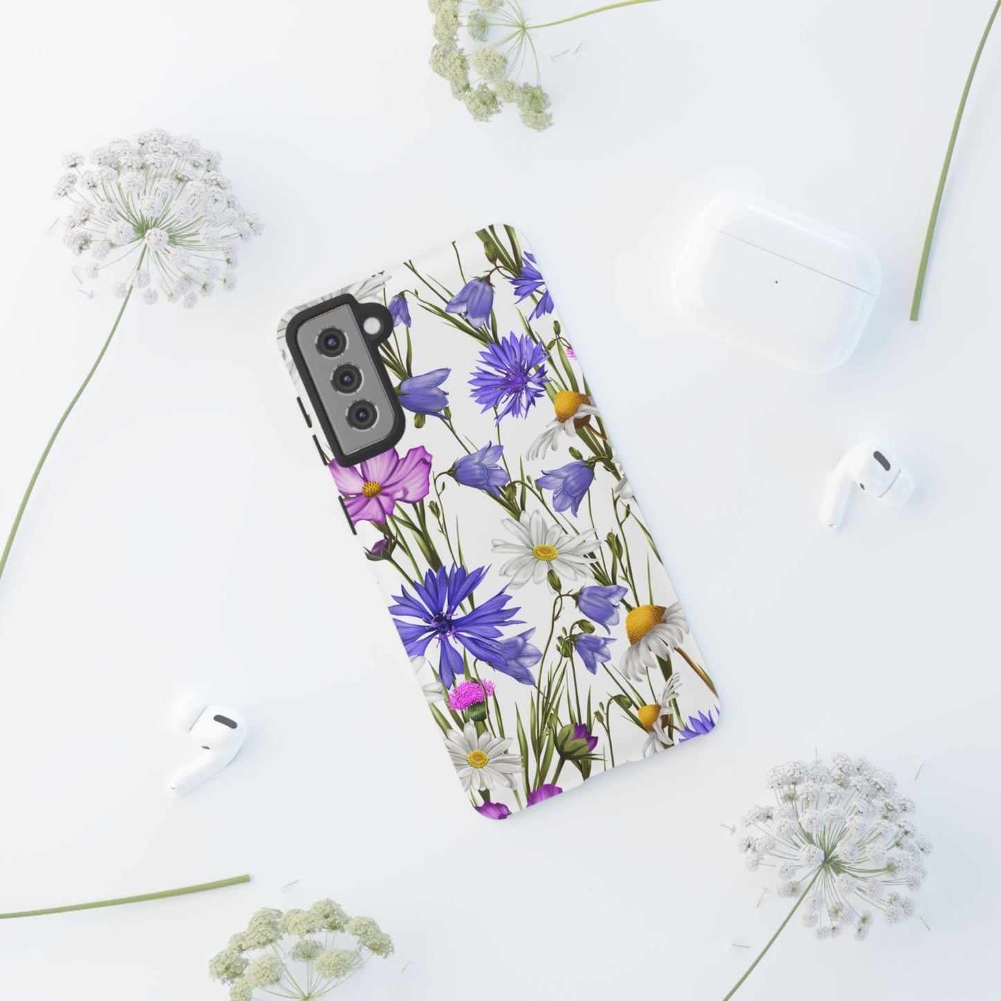 Wildflower Meadow Samsung Galaxy Case – Purple, Blue, and White Floral Design - BOGO Cases