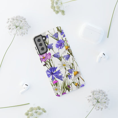 Wildflower Meadow Samsung Galaxy Case – Purple, Blue, and White Floral Design - BOGO Cases
