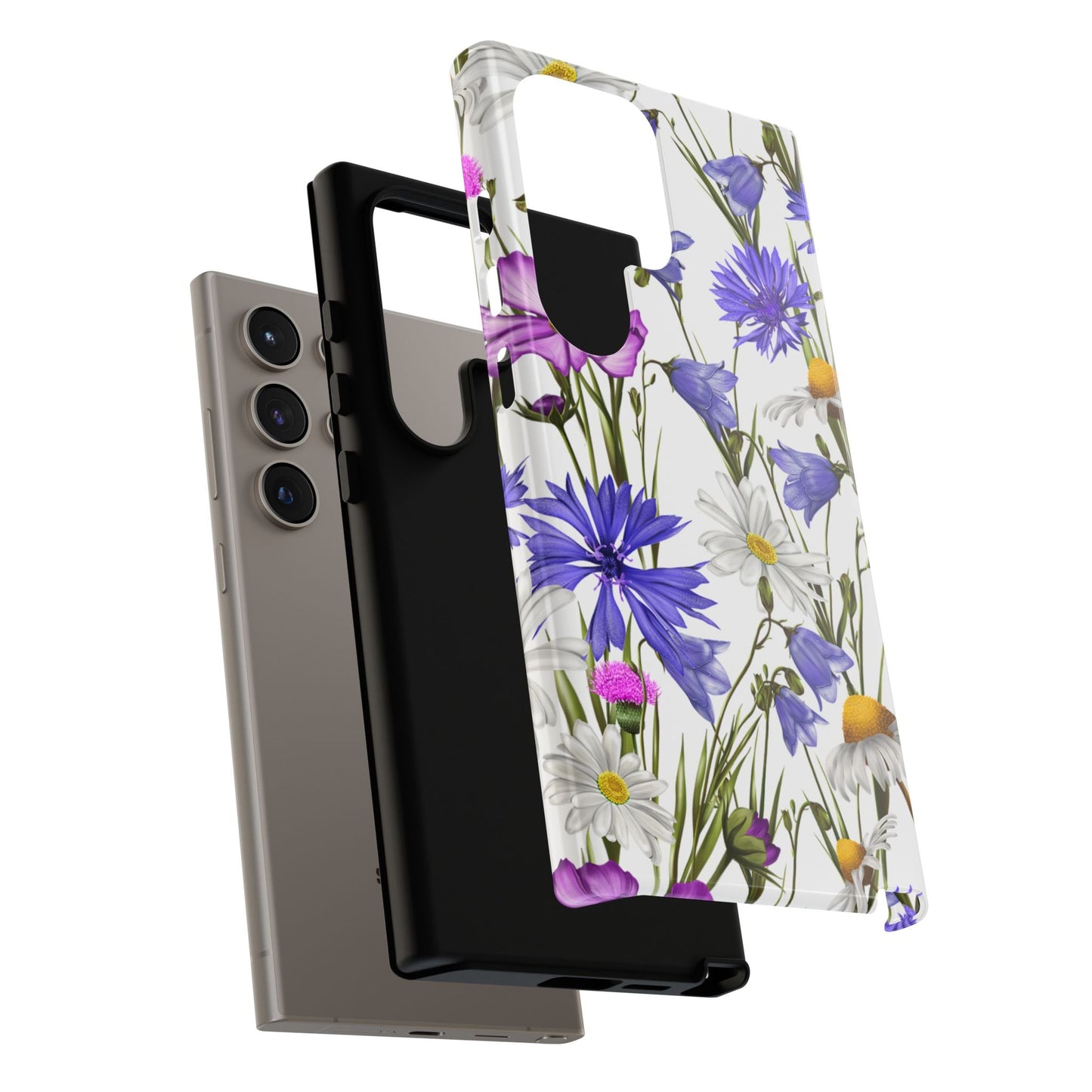 Wildflower Meadow Samsung Galaxy Case – Purple, Blue, and White Floral Design - BOGO Cases