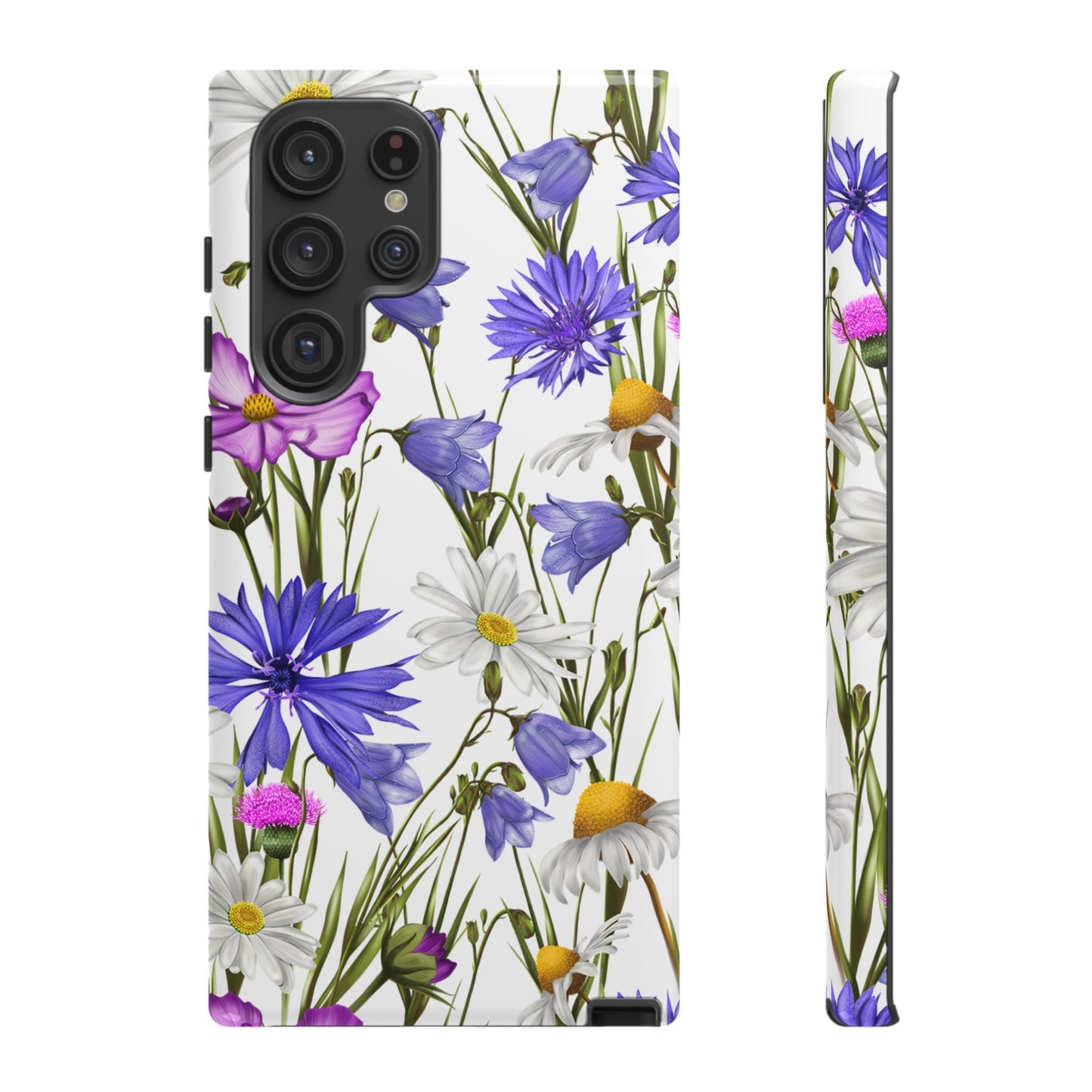 Wildflower Meadow Samsung Galaxy Case – Purple, Blue, and White Floral Design - BOGO Cases