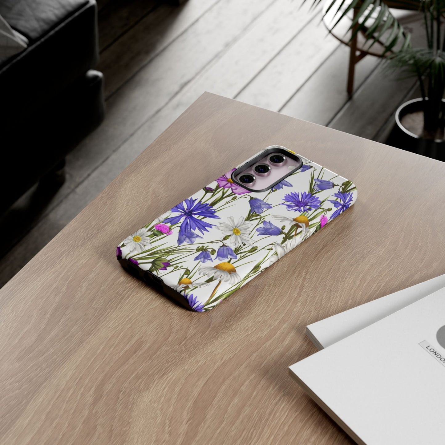 Wildflower Meadow Samsung Galaxy Case – Purple, Blue, and White Floral Design - BOGO Cases