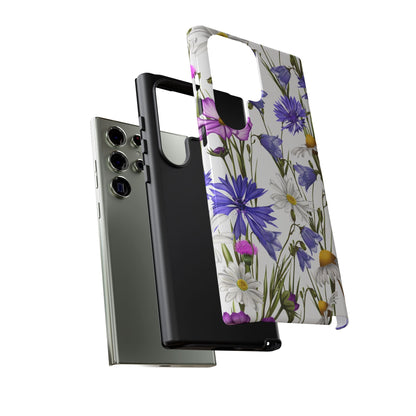 Wildflower Meadow Samsung Galaxy Case – Purple, Blue, and White Floral Design - BOGO Cases