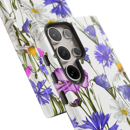 Wildflower Meadow Samsung Galaxy Case – Purple, Blue, and White Floral Design - BOGO Cases