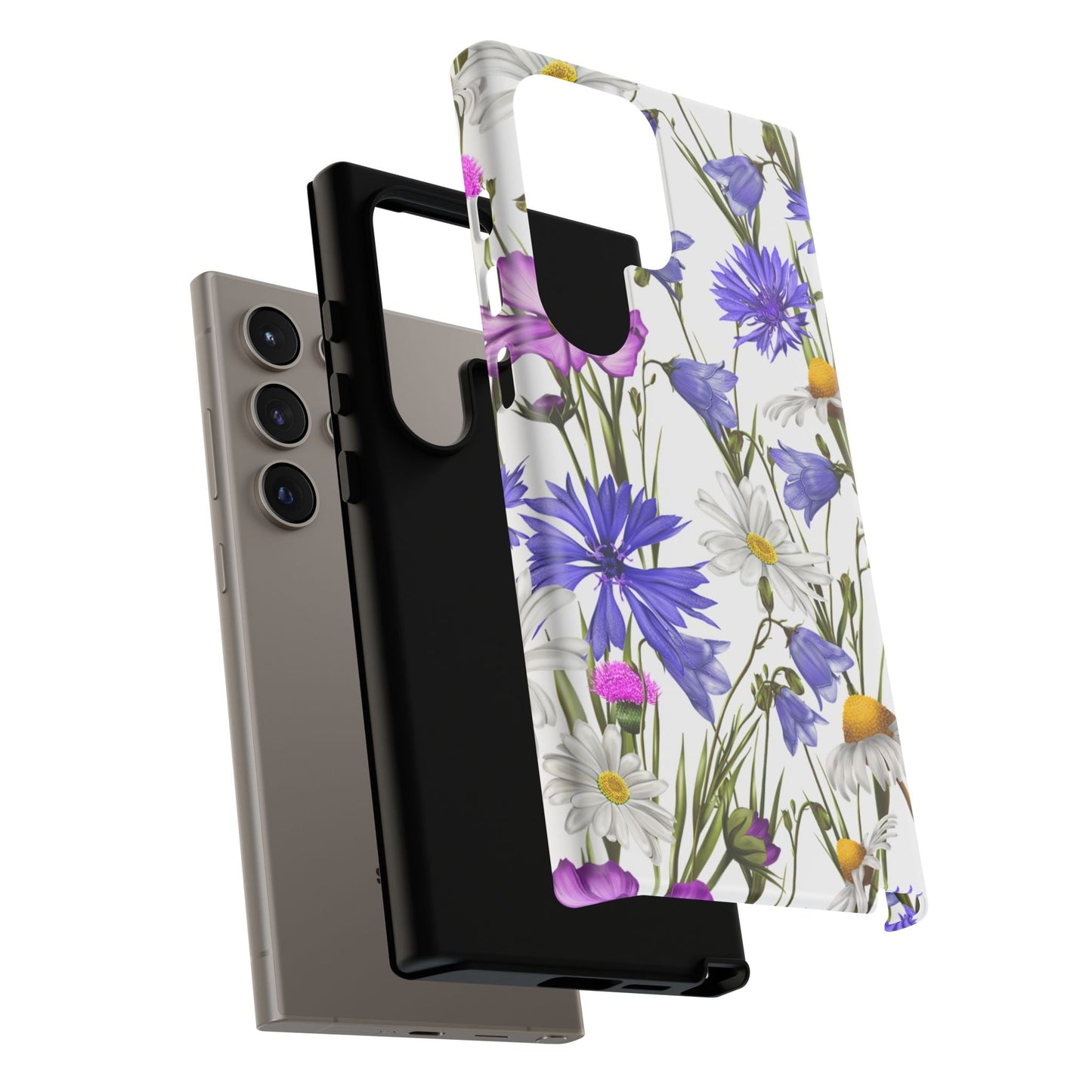 Wildflower Meadow Samsung Galaxy Case – Purple, Blue, and White Floral Design - BOGO Cases