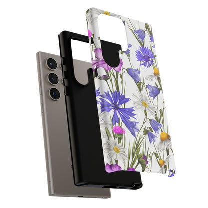 Wildflower Meadow Samsung Galaxy Case – Purple, Blue, and White Floral Design - BOGO Cases