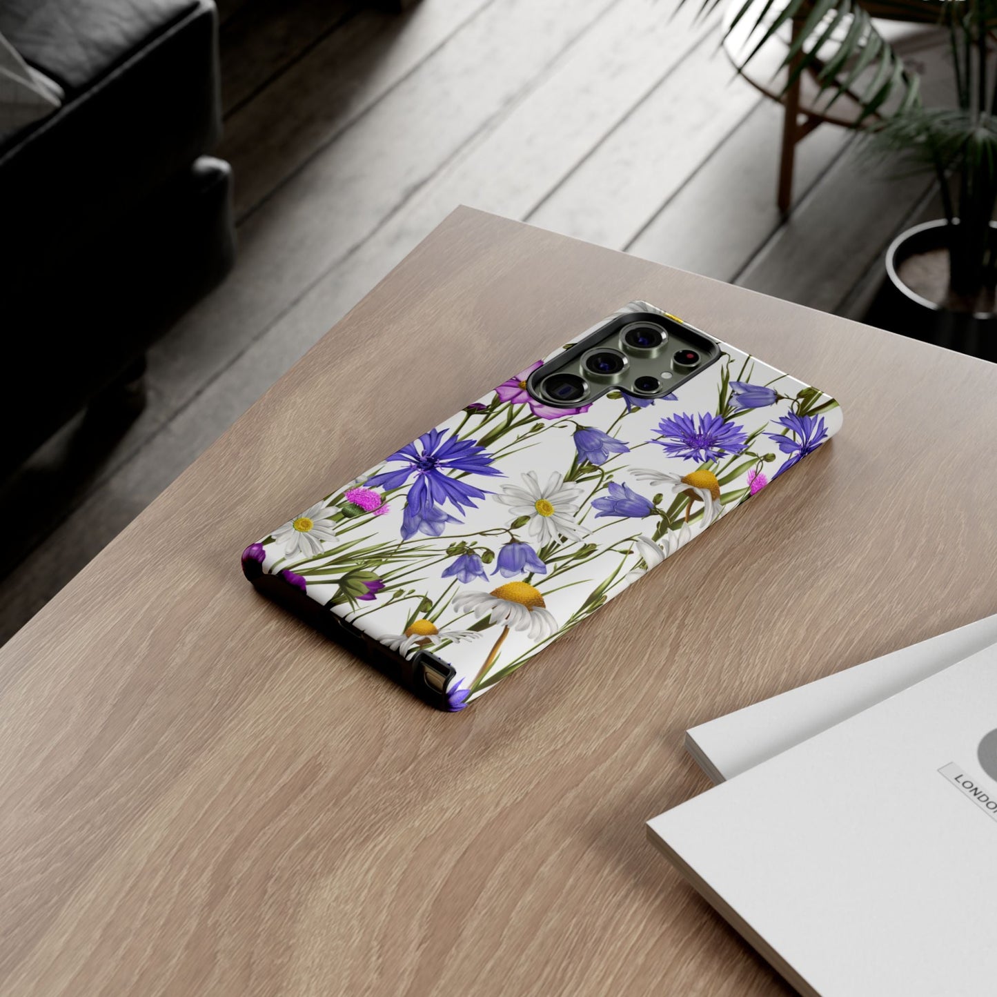 Wildflower Meadow Samsung Galaxy Case – Purple, Blue, and White Floral Design - BOGO Cases