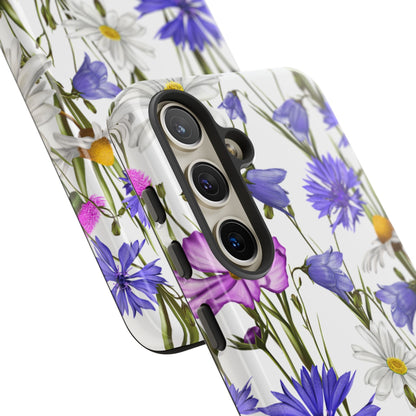 Wildflower Meadow Samsung Galaxy Case – Purple, Blue, and White Floral Design - BOGO Cases