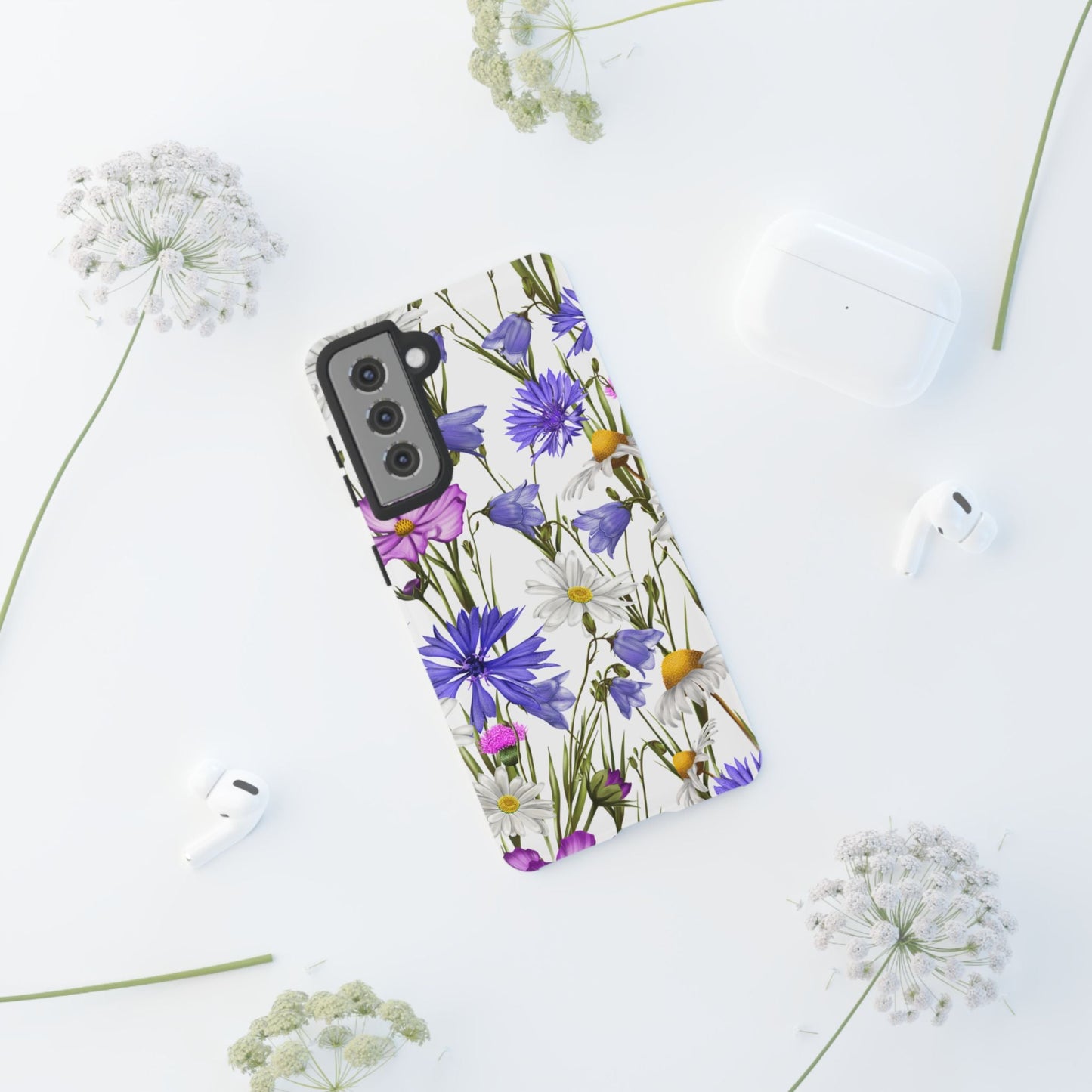 Wildflower Meadow Samsung Galaxy Case – Purple, Blue, and White Floral Design - BOGO Cases