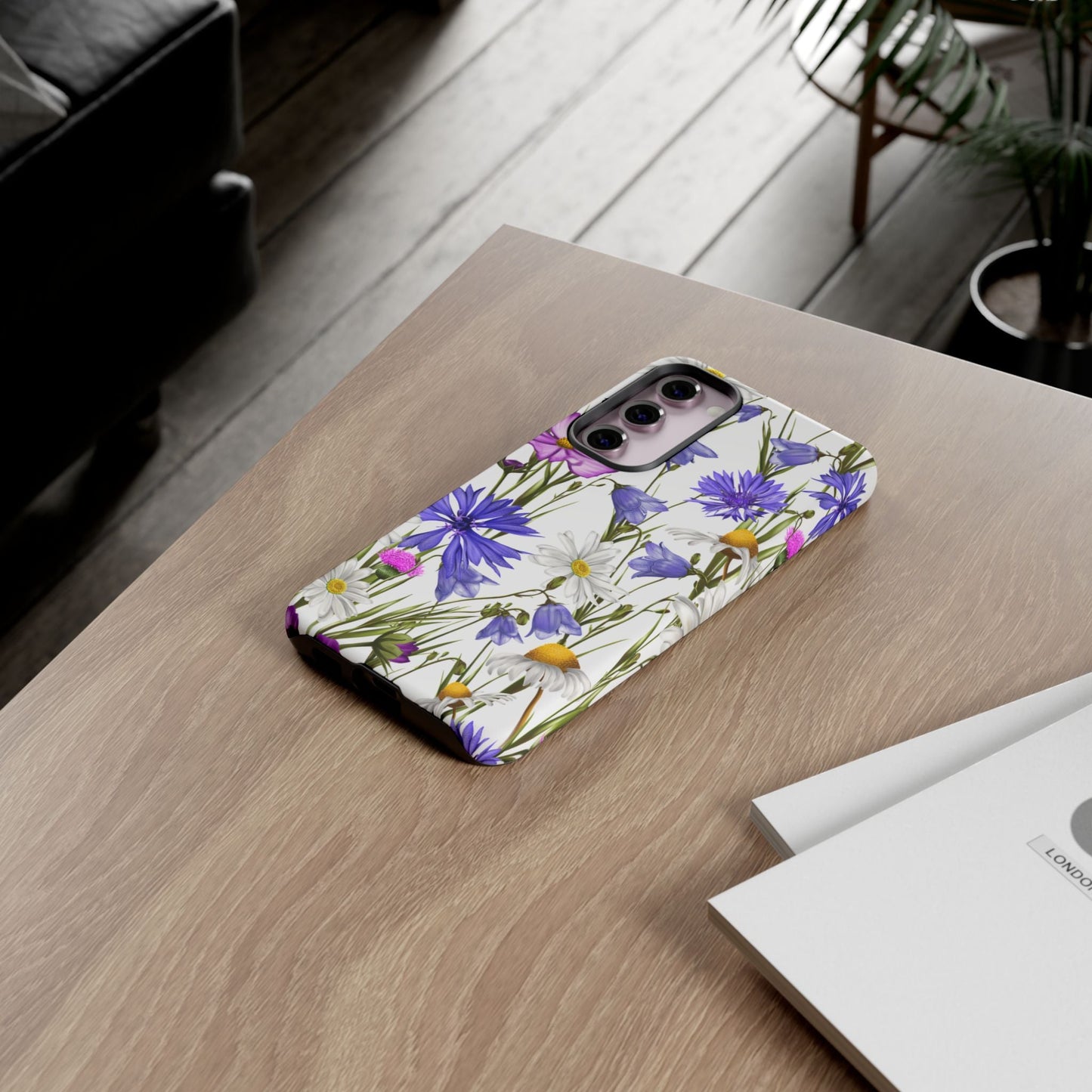 Wildflower Meadow Samsung Galaxy Case – Purple, Blue, and White Floral Design - BOGO Cases