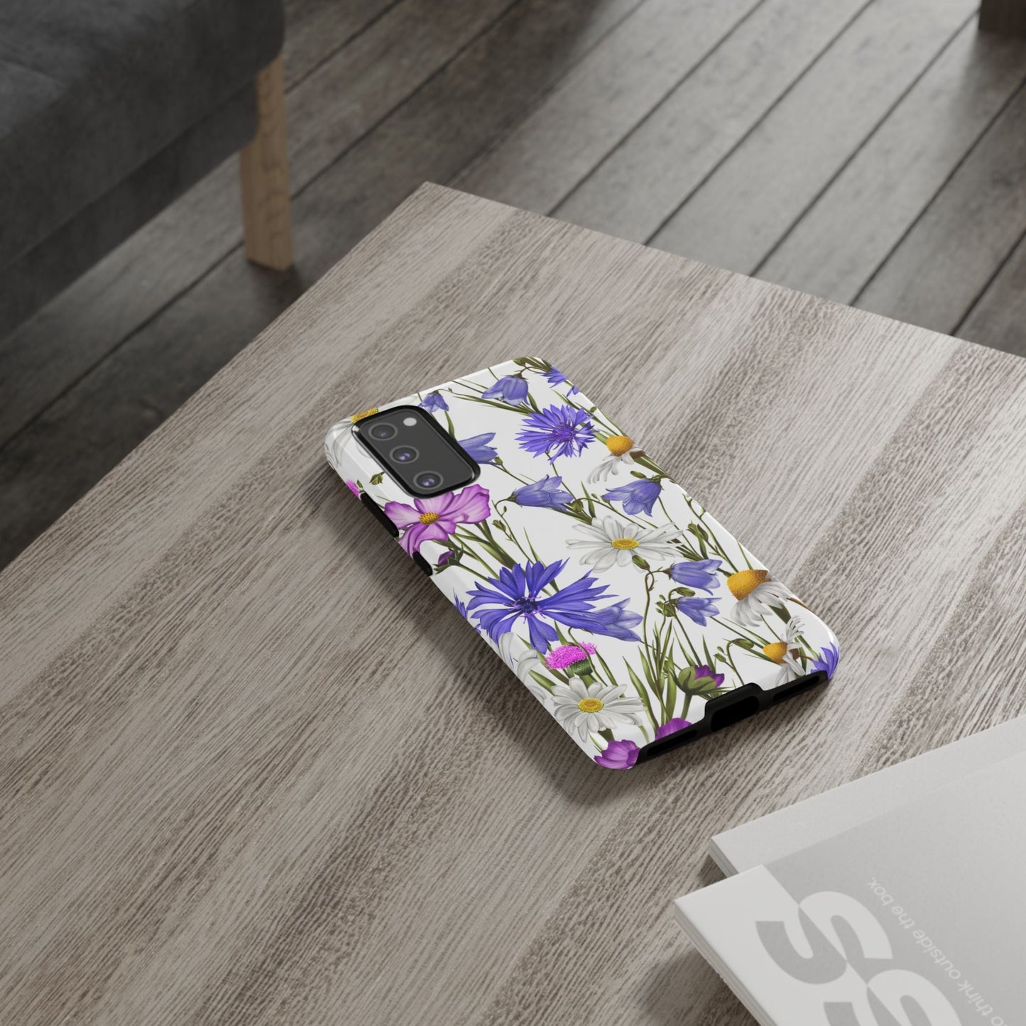 Wildflower Meadow Samsung Galaxy Case – Purple, Blue, and White Floral Design - BOGO Cases