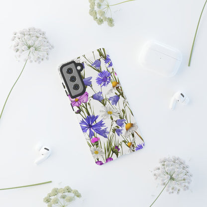 Wildflower Meadow Samsung Galaxy Case – Purple, Blue, and White Floral Design - BOGO Cases