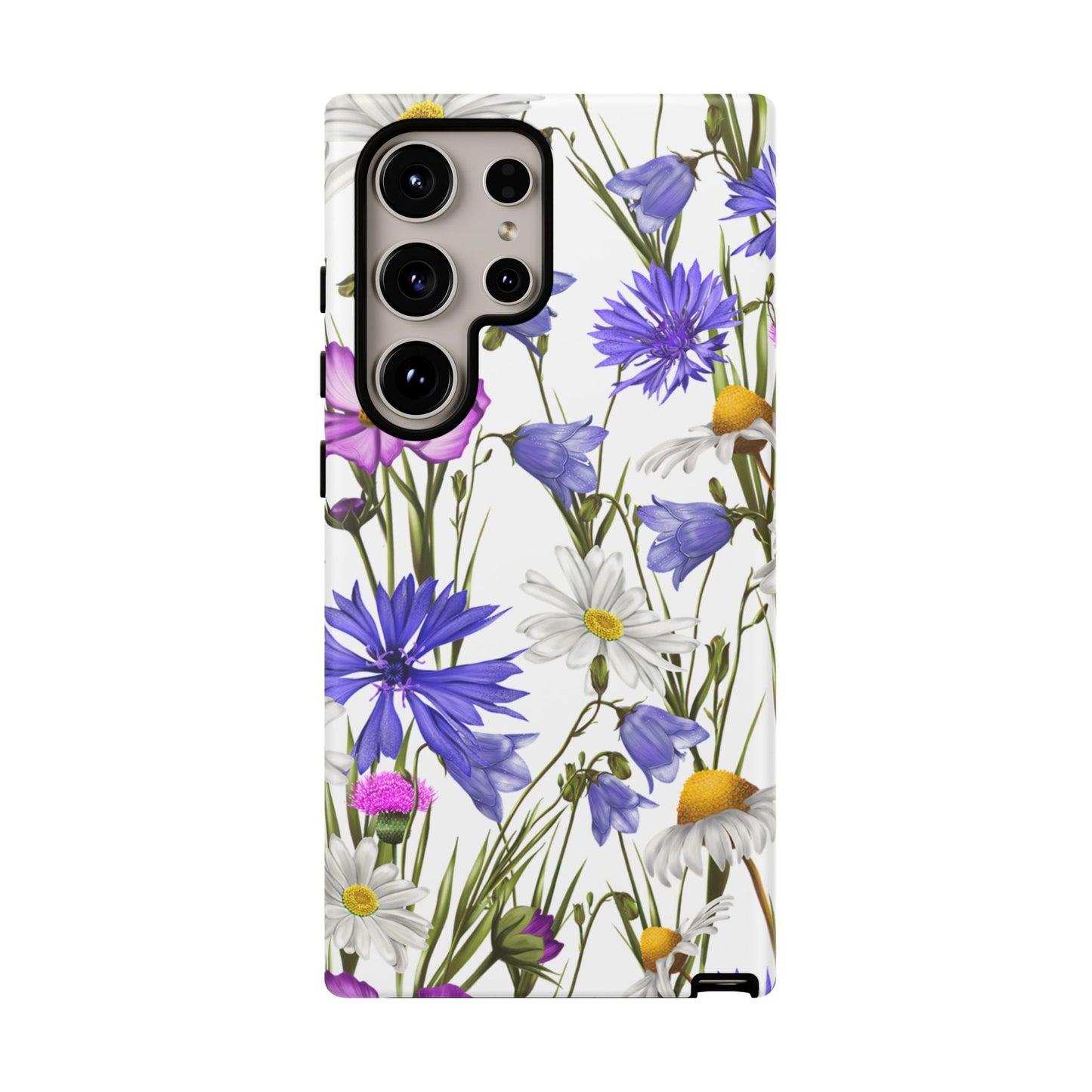 Wildflower Meadow Samsung Galaxy Case – Purple, Blue, and White Floral Design - BOGO Cases