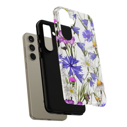 Wildflower Meadow Samsung Galaxy Case – Purple, Blue, and White Floral Design - BOGO Cases