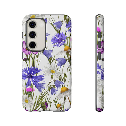 Wildflower Meadow Samsung Galaxy Case – Purple, Blue, and White Floral Design - BOGO Cases