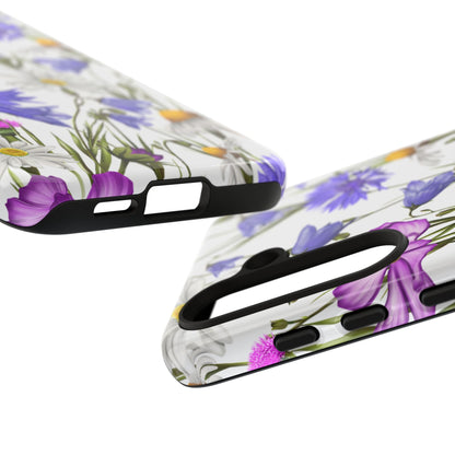 Wildflower Meadow Samsung Galaxy Case – Purple, Blue, and White Floral Design - BOGO Cases