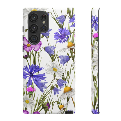 Wildflower Meadow Samsung Galaxy Case – Purple, Blue, and White Floral Design - BOGO Cases