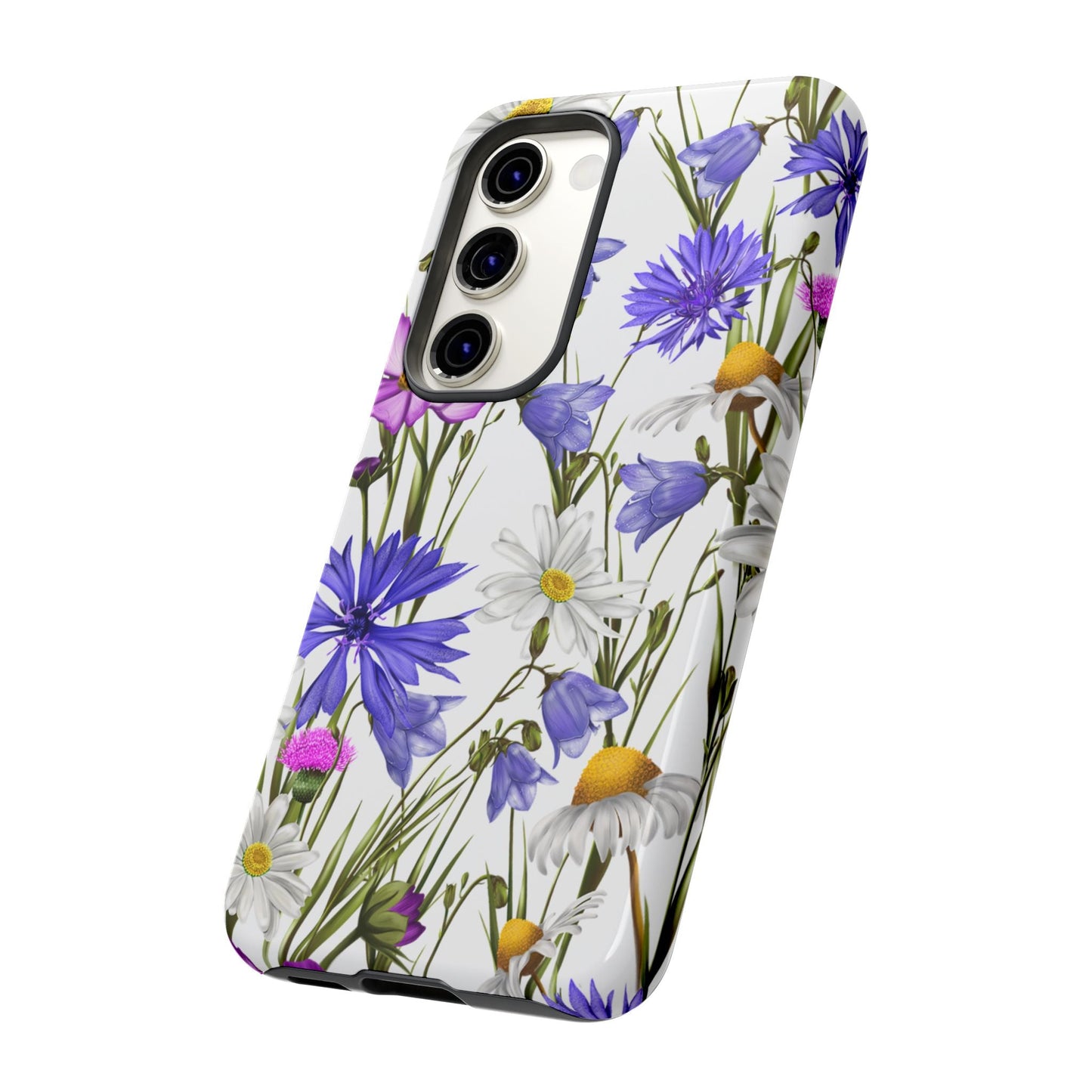 Wildflower Meadow Samsung Galaxy Case – Purple, Blue, and White Floral Design - BOGO Cases