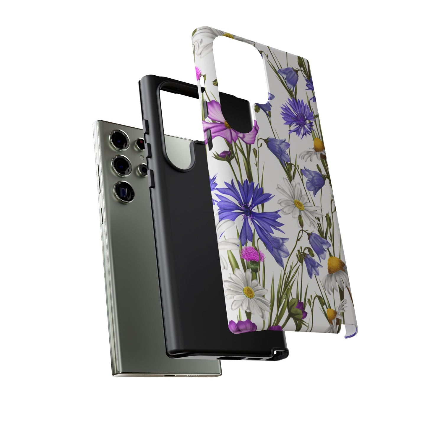 Wildflower Meadow Samsung Galaxy Case – Purple, Blue, and White Floral Design - BOGO Cases