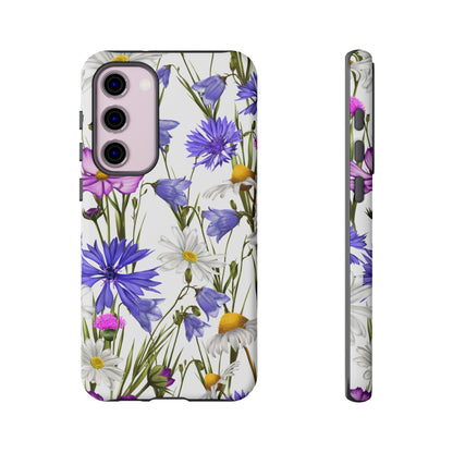 Wildflower Meadow Samsung Galaxy Case – Purple, Blue, and White Floral Design - BOGO Cases