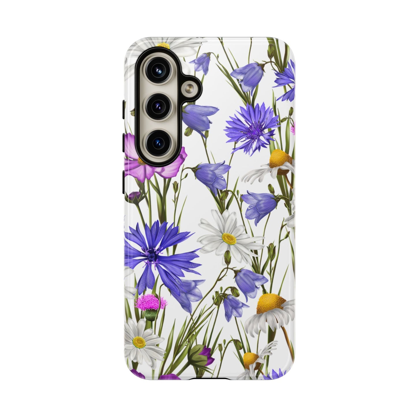 Wildflower Meadow Samsung Galaxy Case – Purple, Blue, and White Floral Design - BOGO Cases