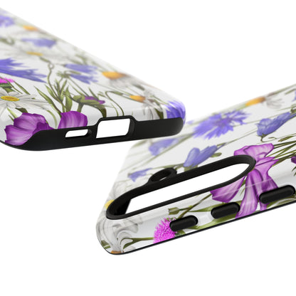 Wildflower Meadow Samsung Galaxy Case – Purple, Blue, and White Floral Design - BOGO Cases
