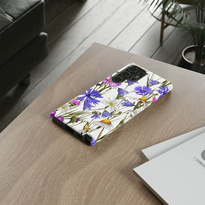 Wildflower Meadow Samsung Galaxy Case – Purple, Blue, and White Floral Design - BOGO Cases