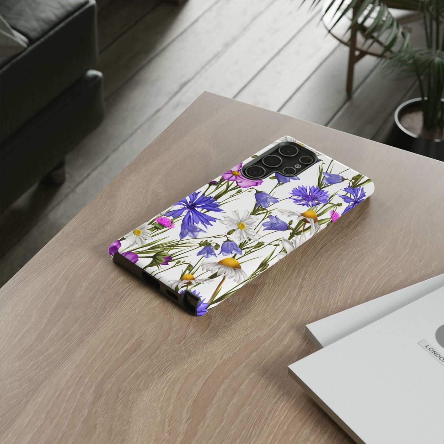 Wildflower Meadow Samsung Galaxy Case – Purple, Blue, and White Floral Design - BOGO Cases