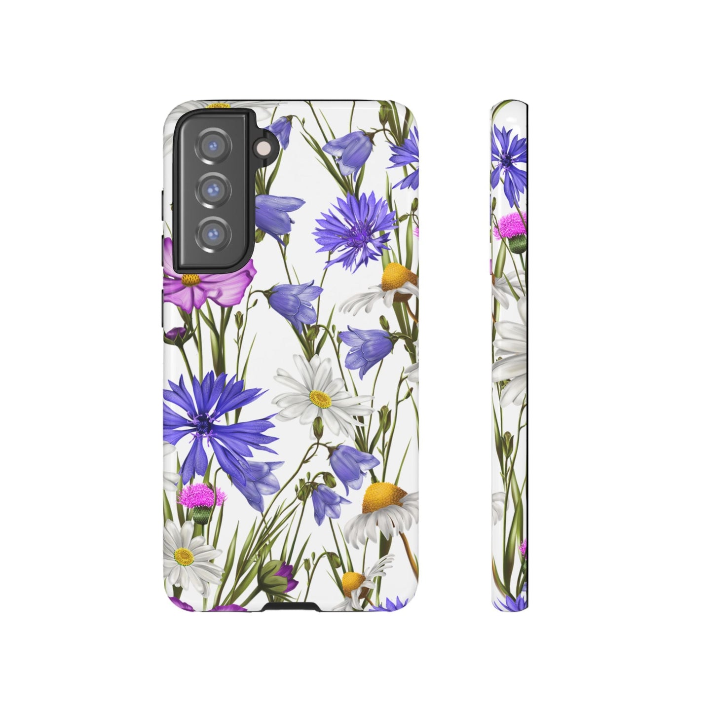 Wildflower Meadow Samsung Galaxy Case – Purple, Blue, and White Floral Design - BOGO Cases