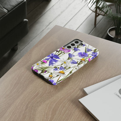 Wildflower Meadow Samsung Galaxy Case – Purple, Blue, and White Floral Design - BOGO Cases
