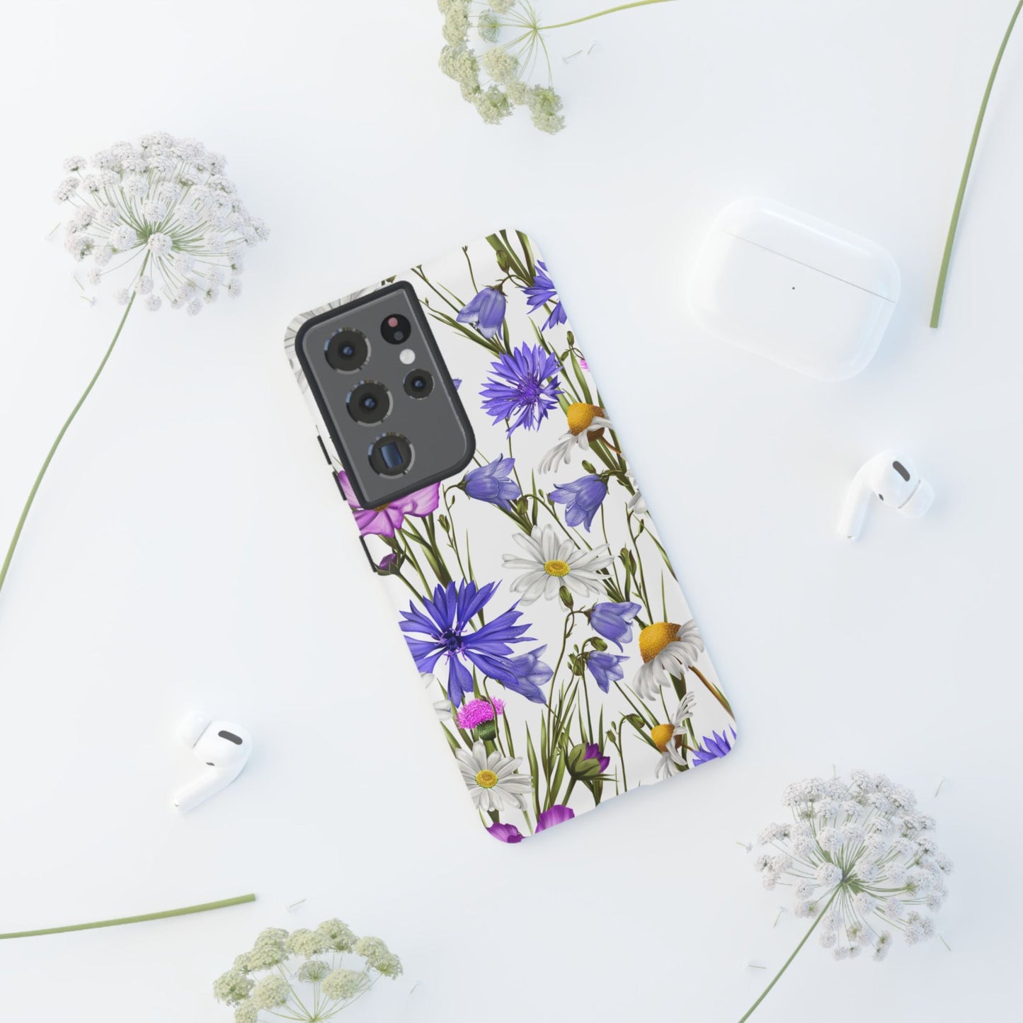 Wildflower Meadow Samsung Galaxy Case – Purple, Blue, and White Floral Design - BOGO Cases