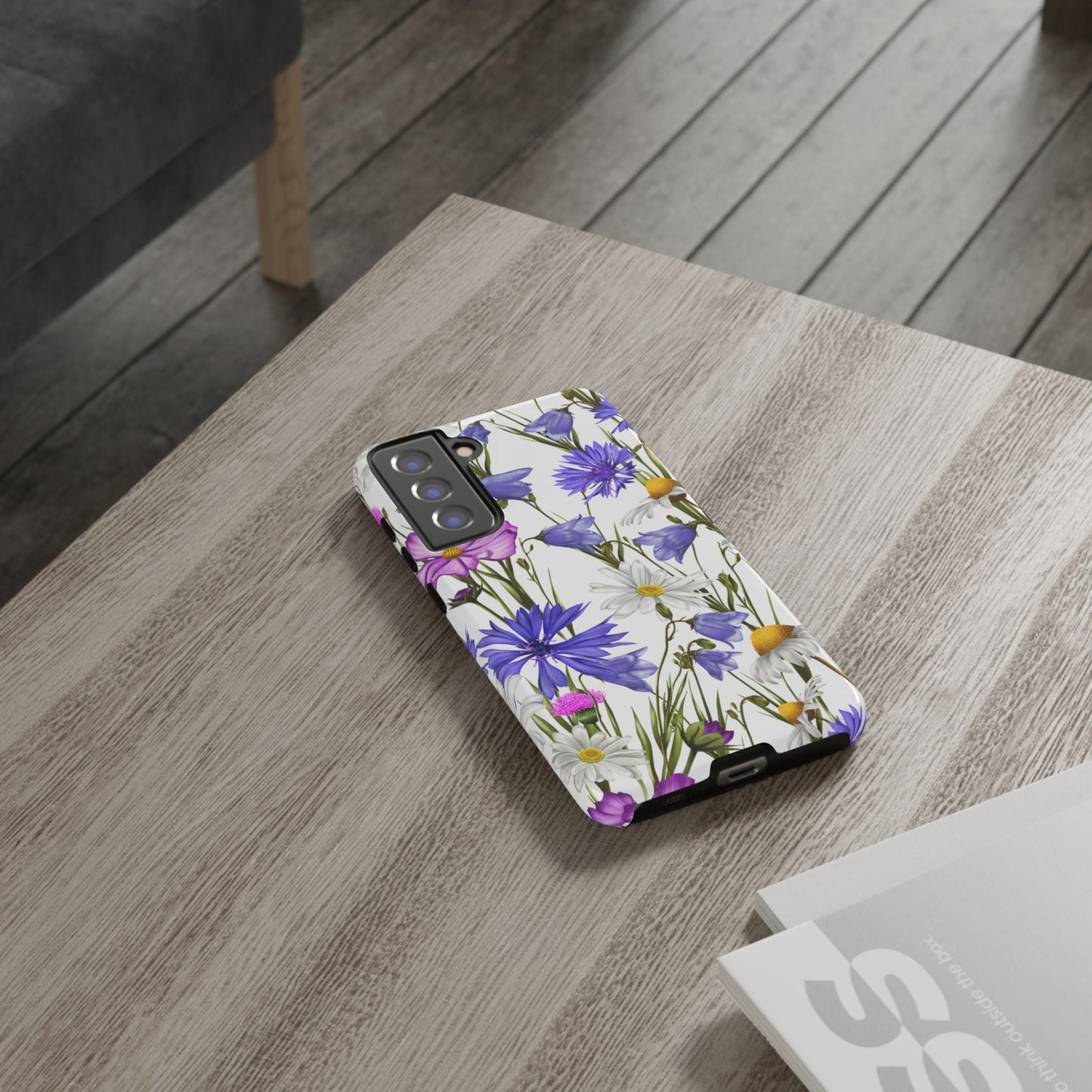 Wildflower Meadow Samsung Galaxy Case – Purple, Blue, and White Floral Design - BOGO Cases