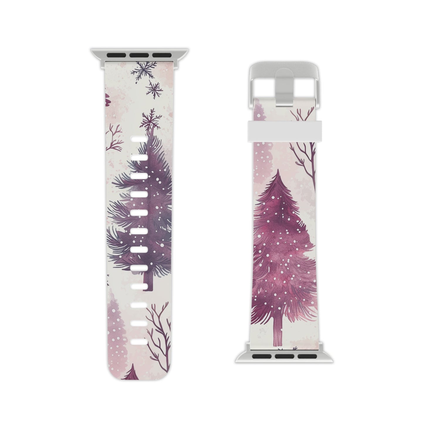 Winter Wonderland Christmas Tree Apple Watch Band | Purple Holiday Magic - BOGO Cases