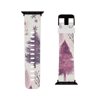 Winter Wonderland Christmas Tree Apple Watch Band | Purple Holiday Magic - BOGO Cases