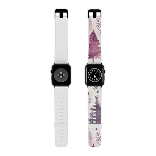 Winter Wonderland Christmas Tree Apple Watch Band | Purple Holiday Magic - BOGO Cases