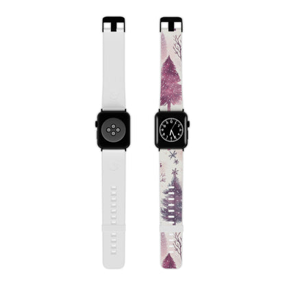 Winter Wonderland Christmas Tree Apple Watch Band | Purple Holiday Magic - BOGO Cases