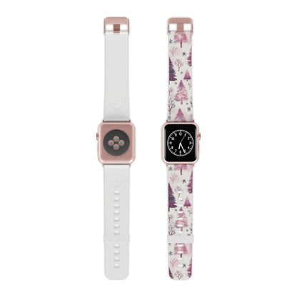 Winter Wonderland Purple Christmas Trees Apple Watch Band - BOGO Cases