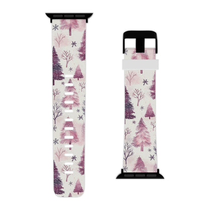Winter Wonderland Purple Christmas Trees Apple Watch Band - BOGO Cases
