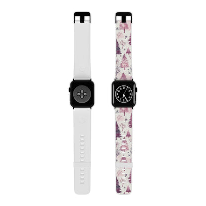 Winter Wonderland Purple Christmas Trees Apple Watch Band - BOGO Cases